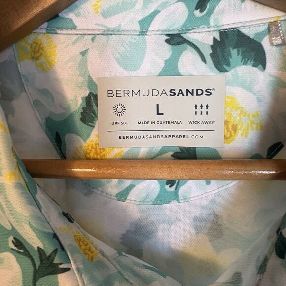 Bermuda Sands Golf Leaf Men’s Size Large Short Sleeve Performance Polo Shirt - Picture 4 of 6